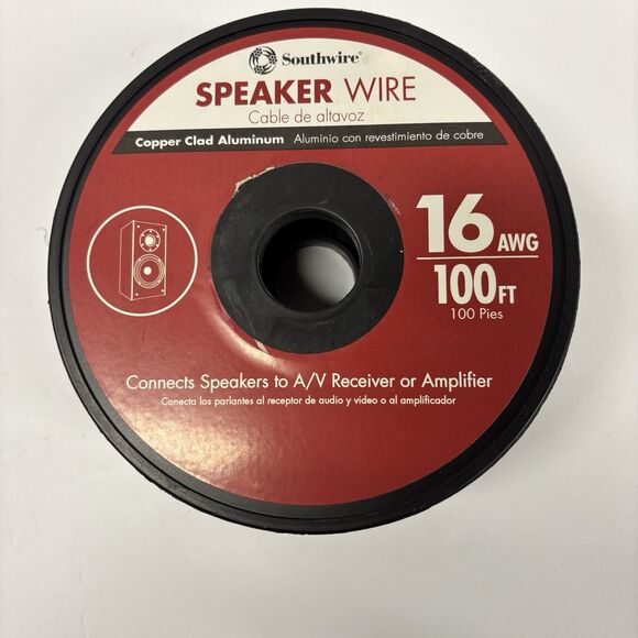 Other - Southwire Speaker Wire 16 AWG 100 FT Copper Clad Aluminum 64870101 NEW
